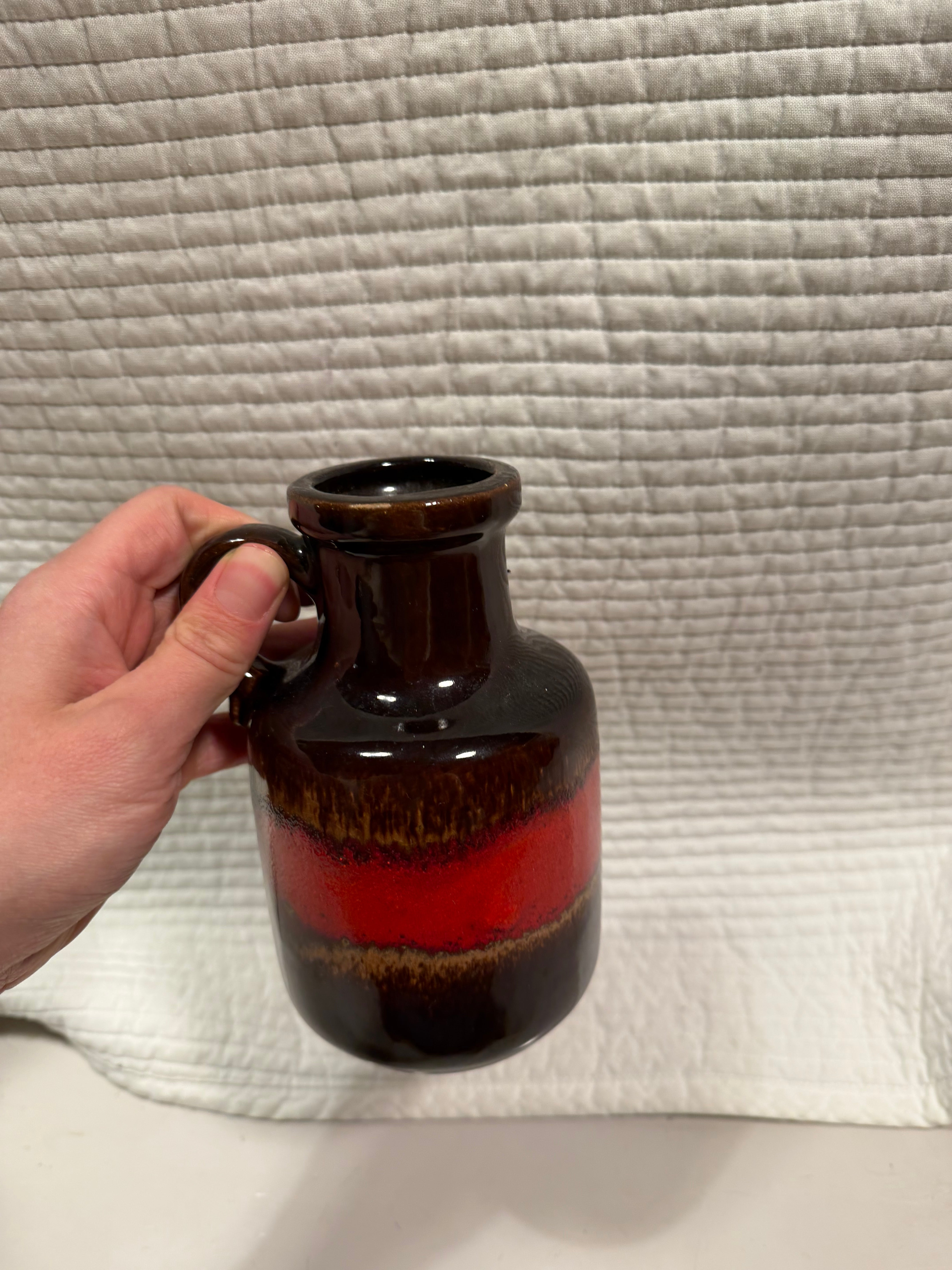 Vintage Scheurich Vase 413-16 (Red Lava)