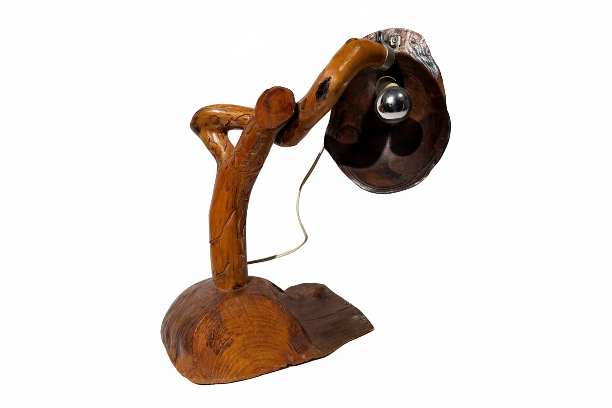 Vintage Handmade Finnish Burk Lamp – 41 cm