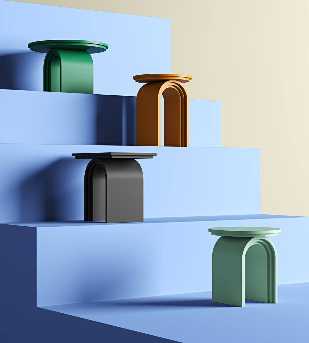 Rainbow Table | Colorful Sculptural Side Table | SkandiShop – SkandiShop