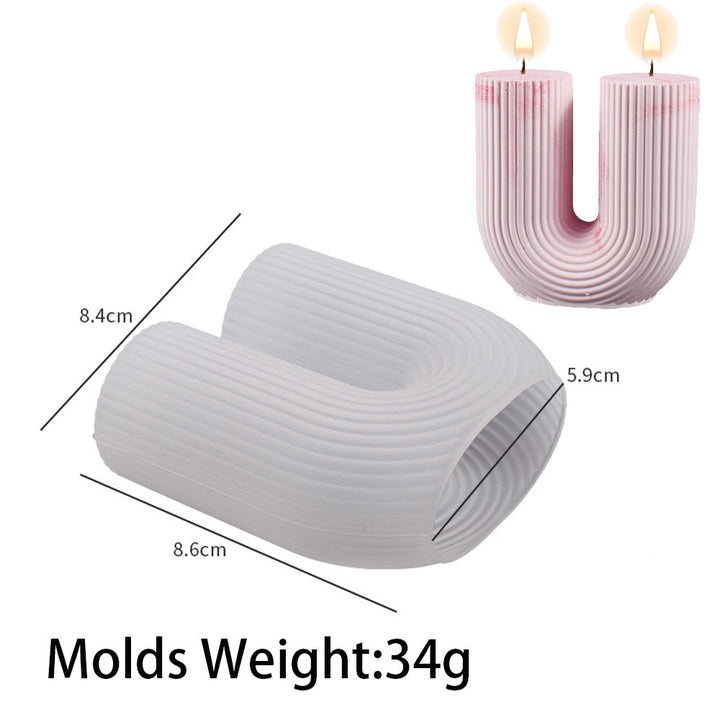 SkandiShop U Shape Candle Silicone Mold