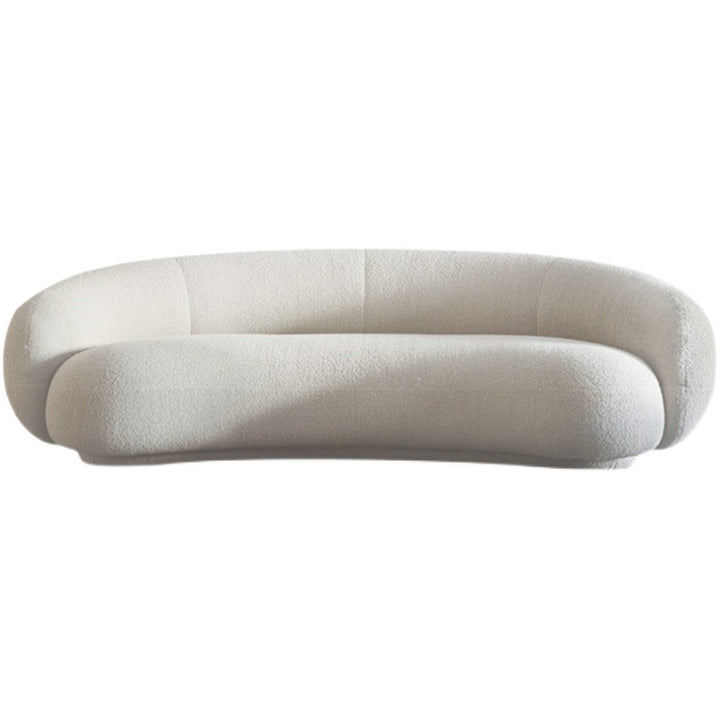 SkandiShop White Large Lounge Sofas Puff Soft Modern Comfortable Sofa 3 Seater