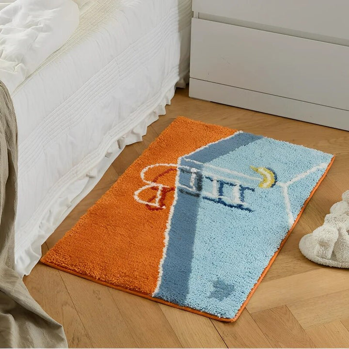 SkandiShop Swimming Pool Pattern Bathroom Rug