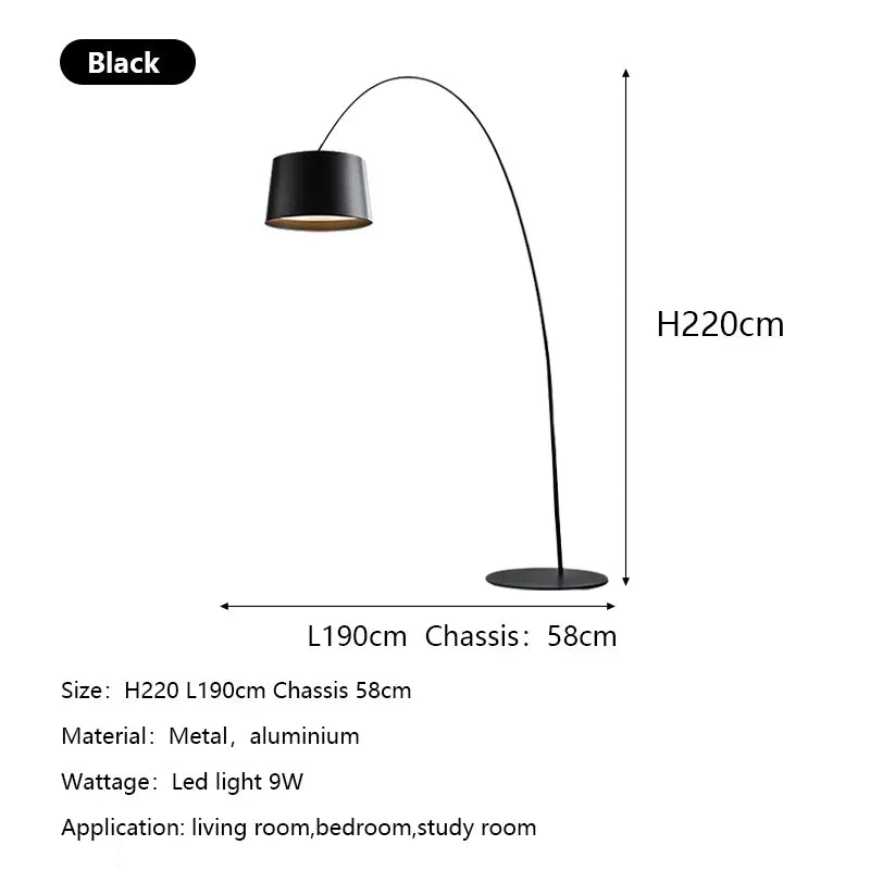 "Nordic Arc" Minimalist LED Floor Lamp