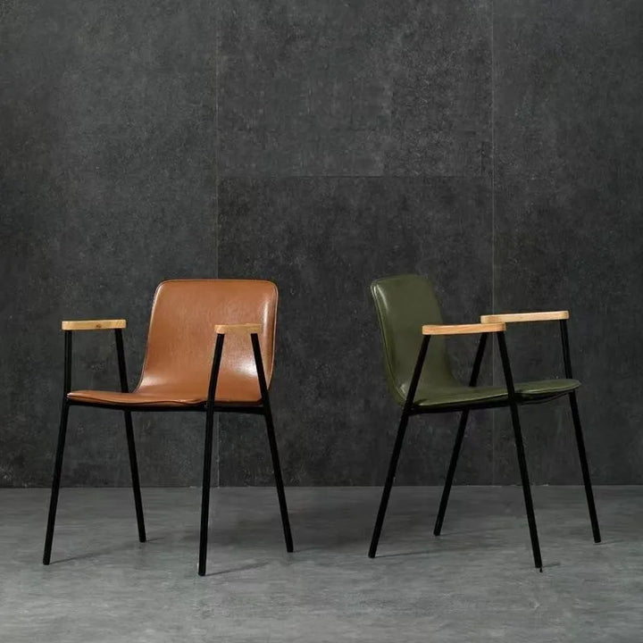SkandiShop Leather Dining Chairs