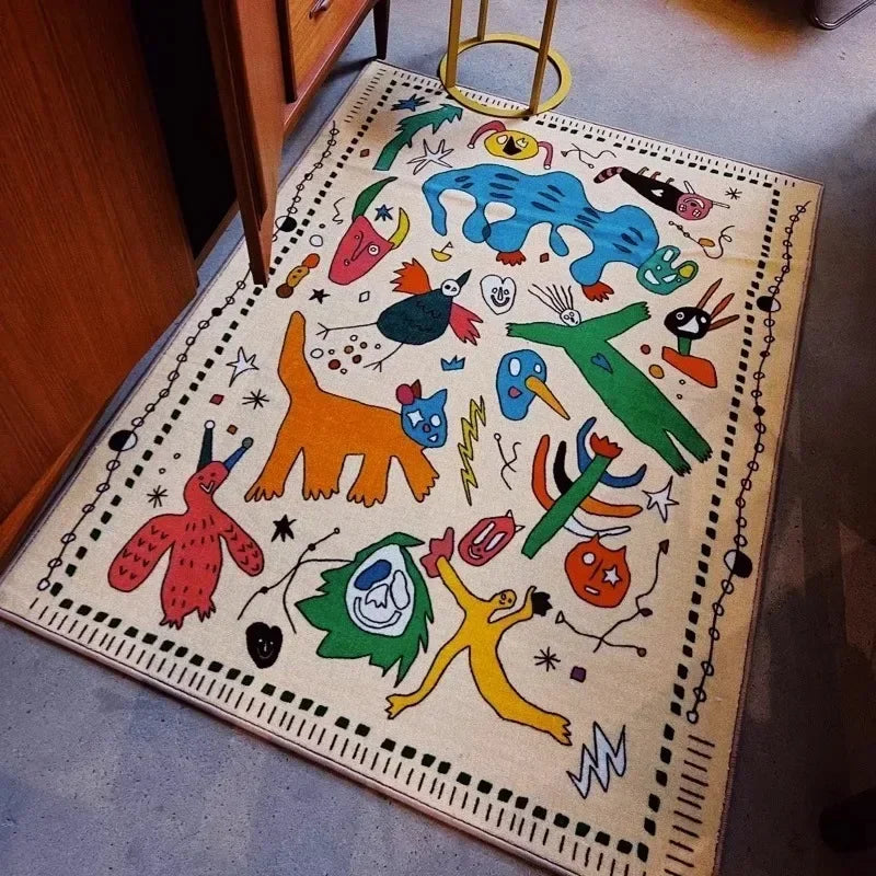 PlayfulGraff Cartoon Art Rug