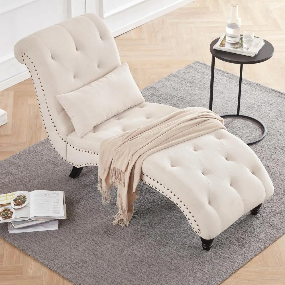 Elegant Tufted Chaise Lounge