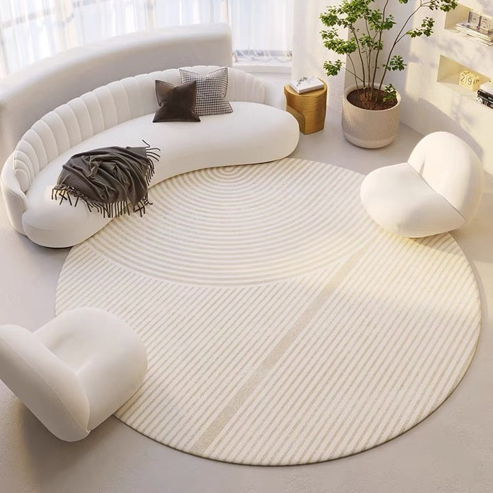 SkandiShop Nordic Round Carpet for Living Room