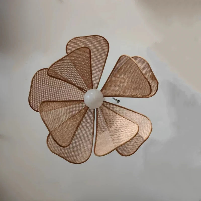 Zen Petal Rattan Pendant Lamp