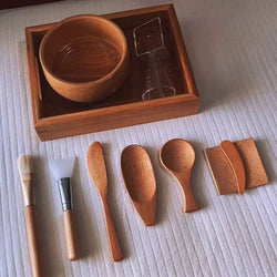 SkandiShop Japanese-style SPA Wooden Bamboo Skin Care Set