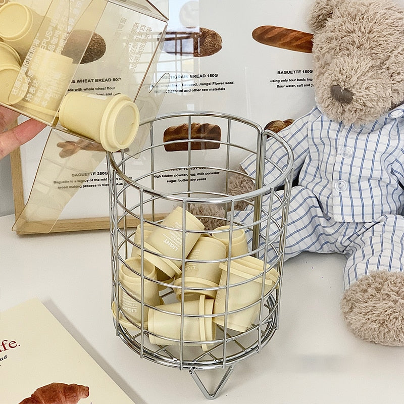 Creative Storage Basket Desktop Storage Baskets with Hollow Out