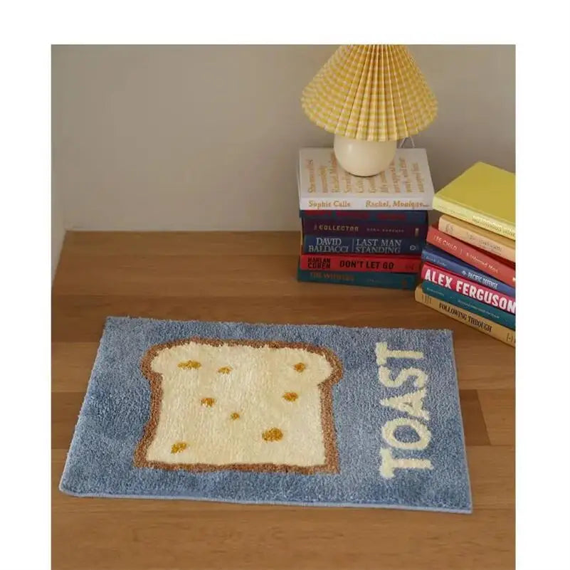 🧈 "Butter Toast Bliss" Tufted Plush Floor Mat