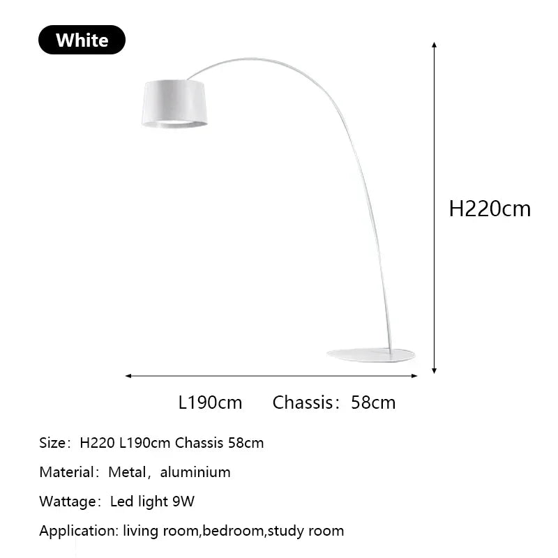 "Nordic Arc" Minimalist LED Floor Lamp