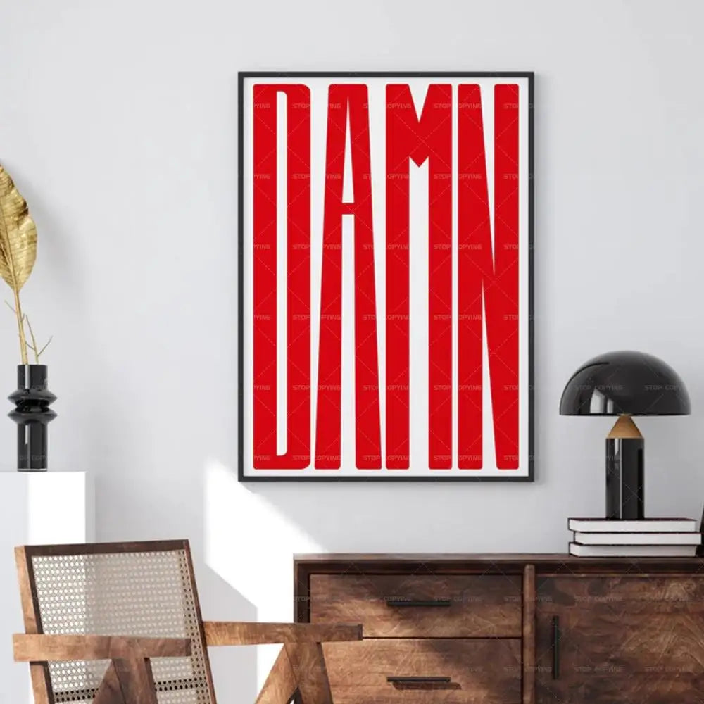 Nordic Minimalist DAMN Quotes Canvas Art Set