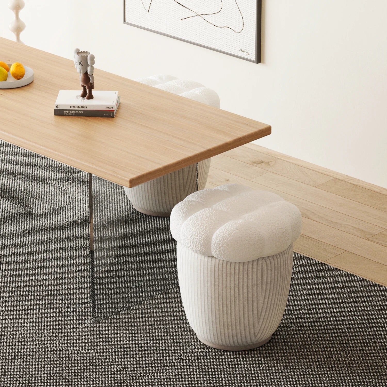 Cloud Cake Boucle Ottoman