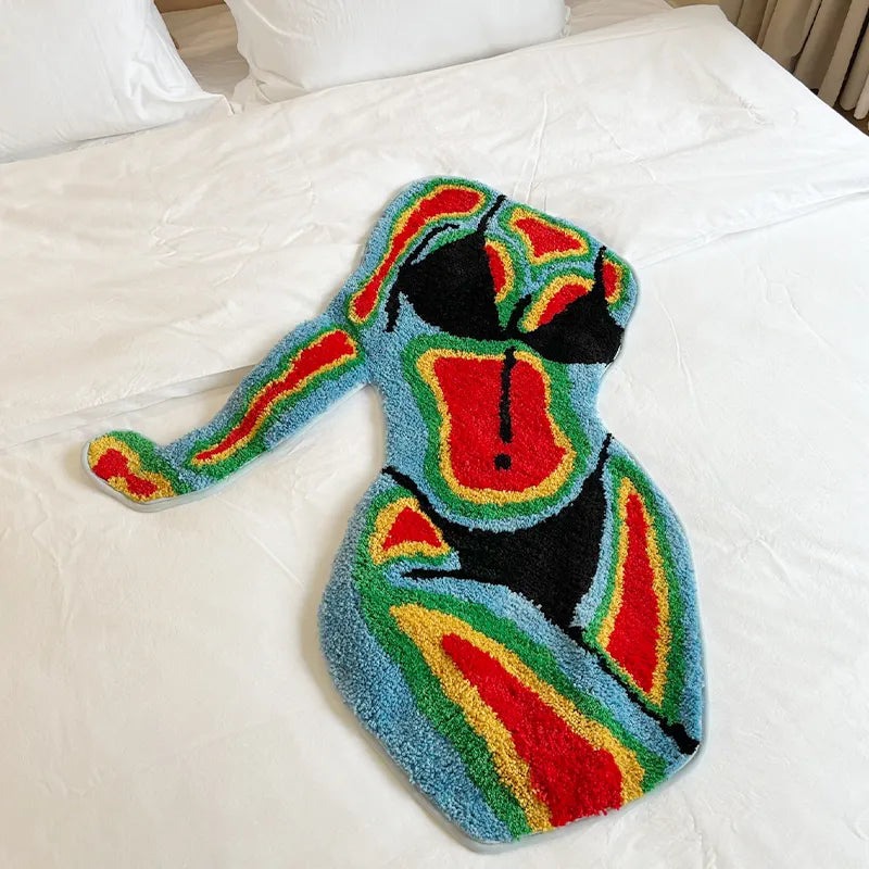 SkandiShop Female Body Bathroom Rug