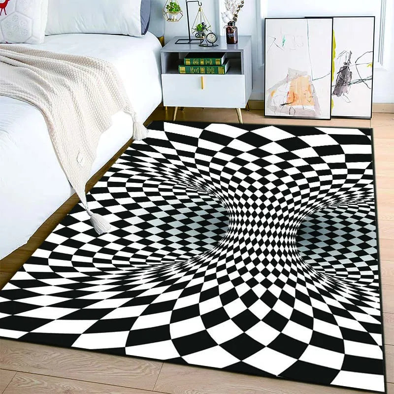 VortexIllusion 3D Geometric Rug
