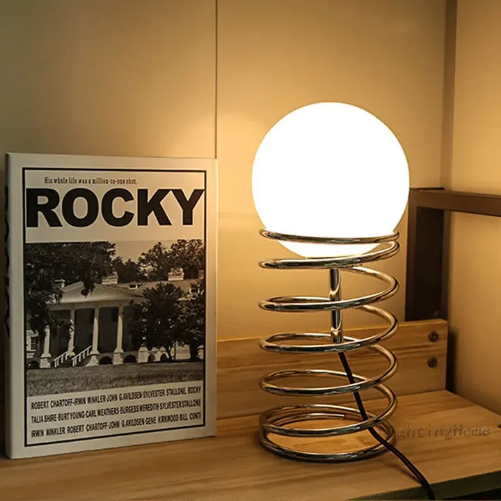 "Bauhaus Bloom" Vintage Style Glass Table Lamp