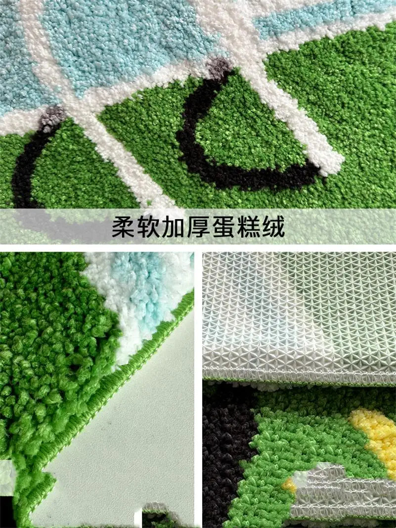 Whimsy Welcome Fluffy Tufted Entry Mat - Anti-Slip Doormat