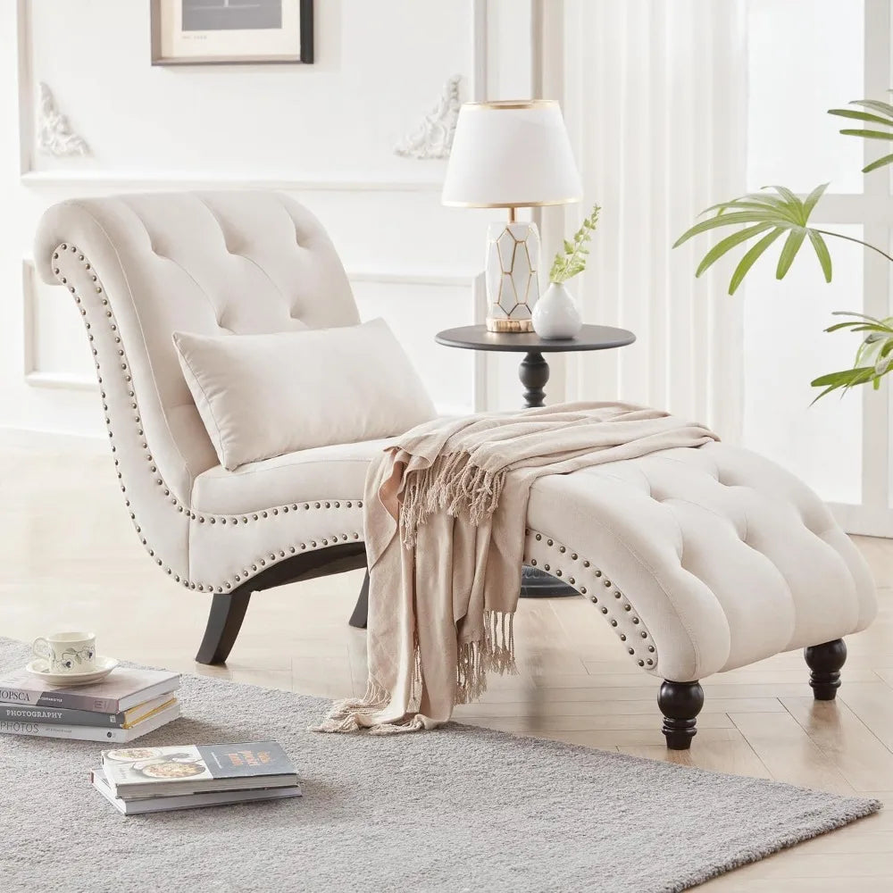Elegant Tufted Chaise Lounge