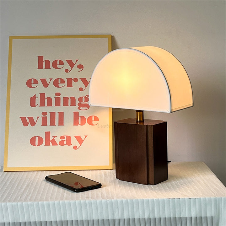 Crescent moon table lamp