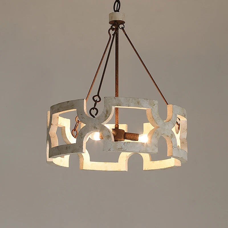 Creative American Rural Wood Chandelier