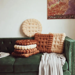 SkandiShop Biscuit Shape Plush Cushion