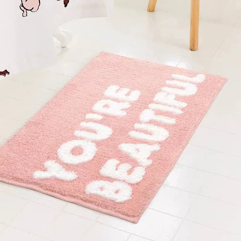 YOU'RE BEAUTIFUL Plush Floor Rug