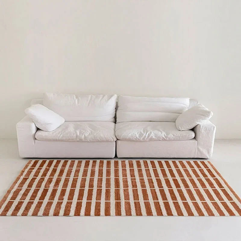 VintageVibe Checkered Living Room Rug
