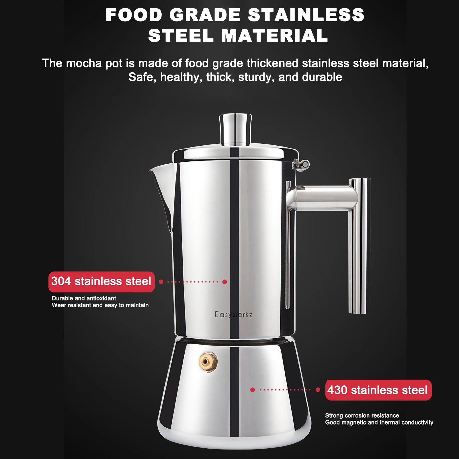 BrewMaster Moka Coffee Pot