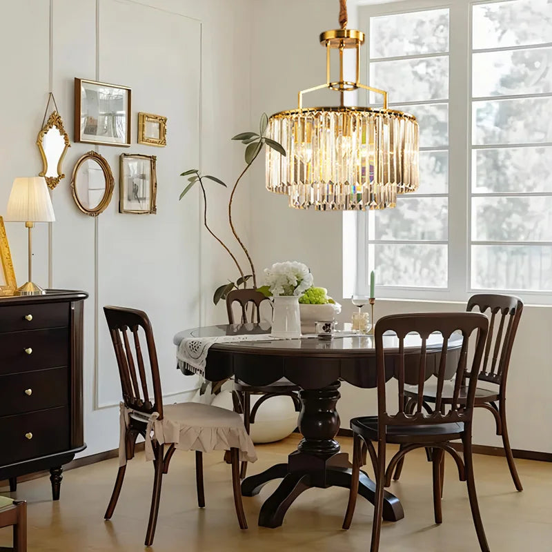 Modern Luxury Crystal Chandeliers Golden Copper