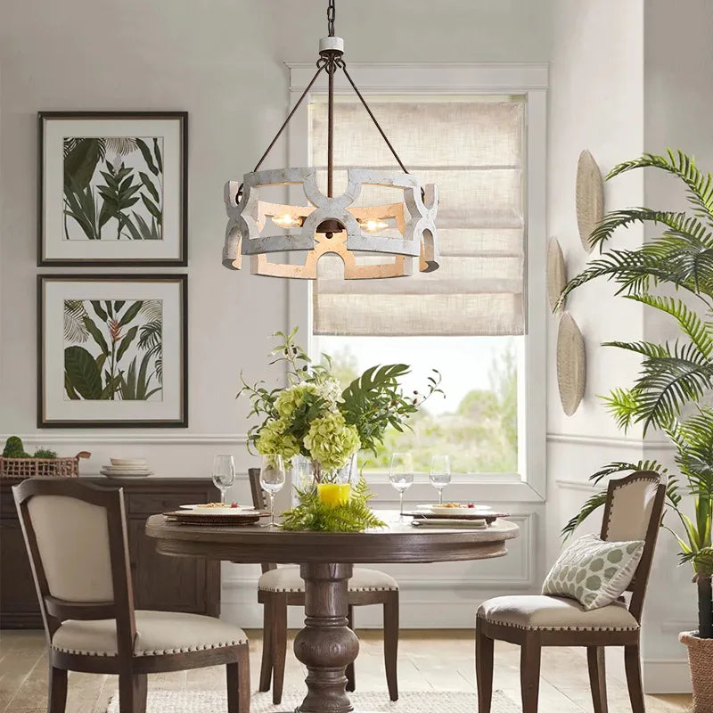 Creative American Rural Wood Chandelier