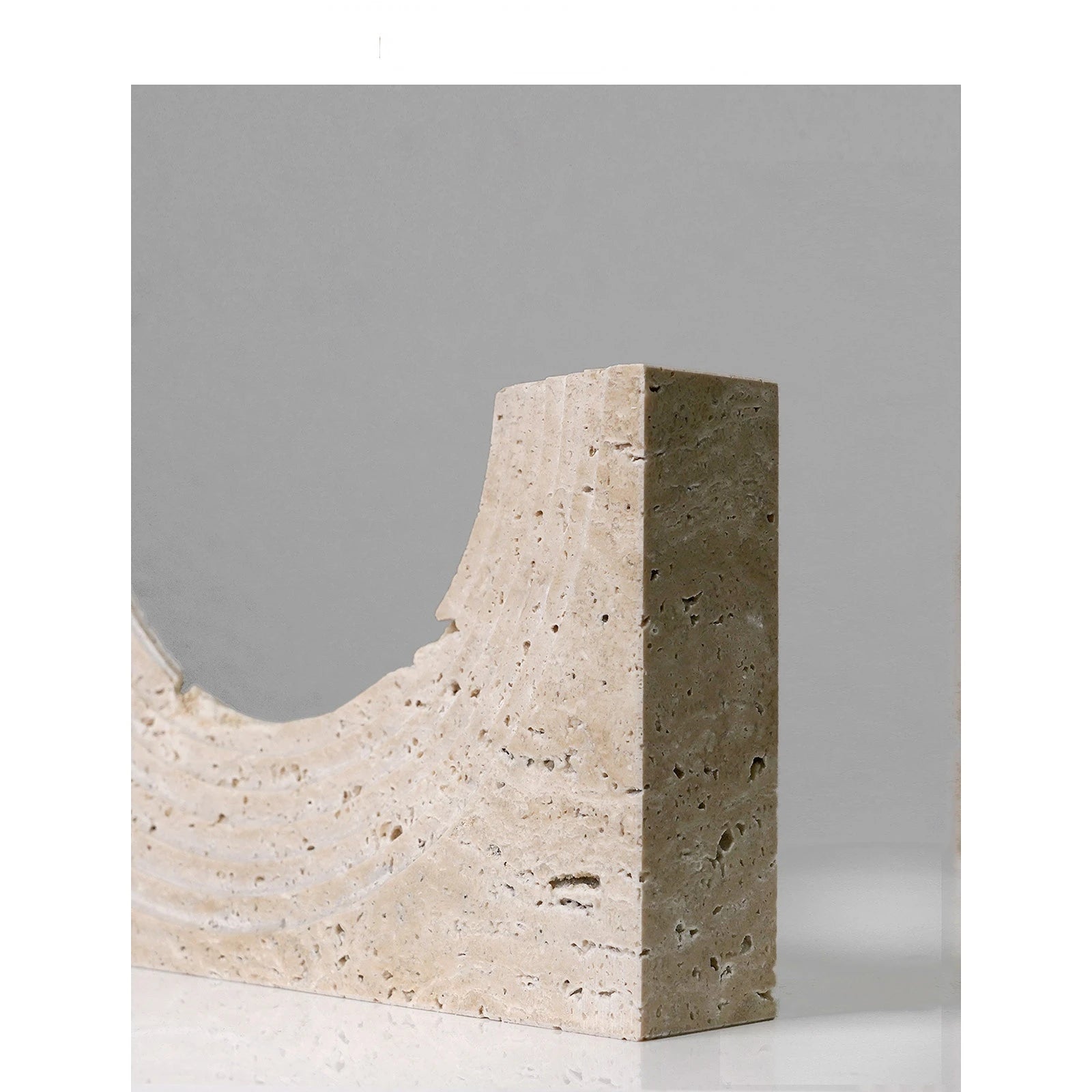 Travertine Carved Pattern Craft Geometric Ornaments