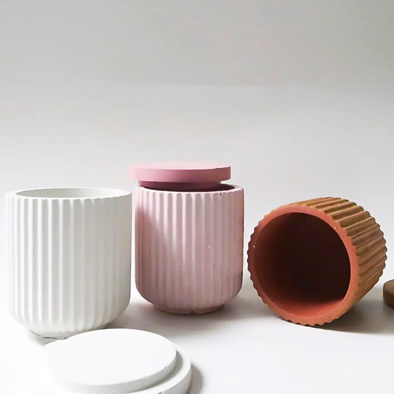 SkandiShop DIY Round Striped Jar
