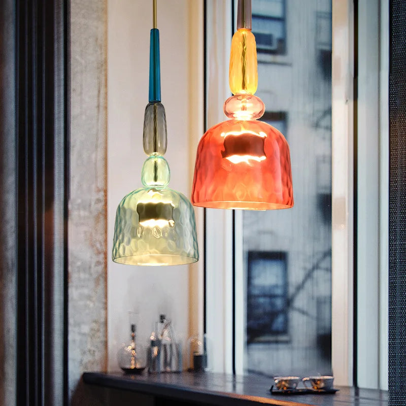 Colorful Glass LED Pendant Lights
