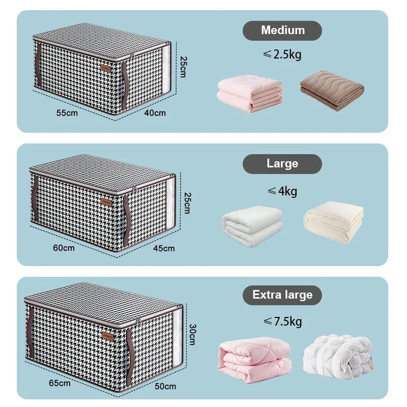 SkandiShop Checker Quilt Förvaringslåda Dammtät