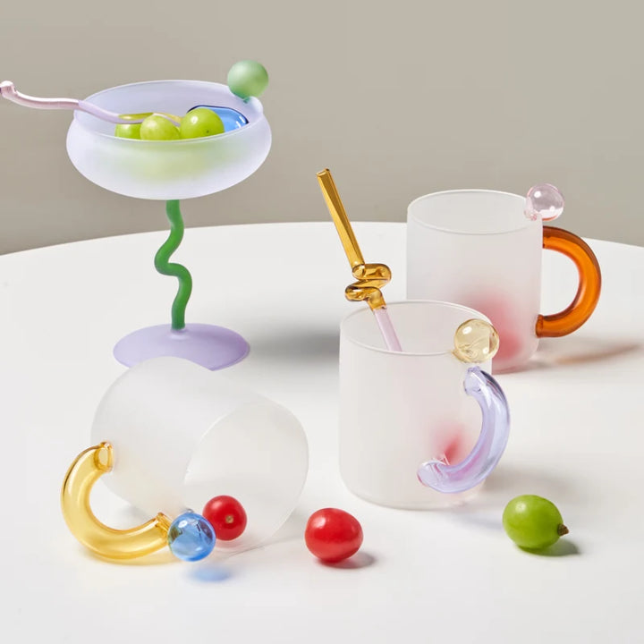 RadiantGlow Glass Coffee Cup Set