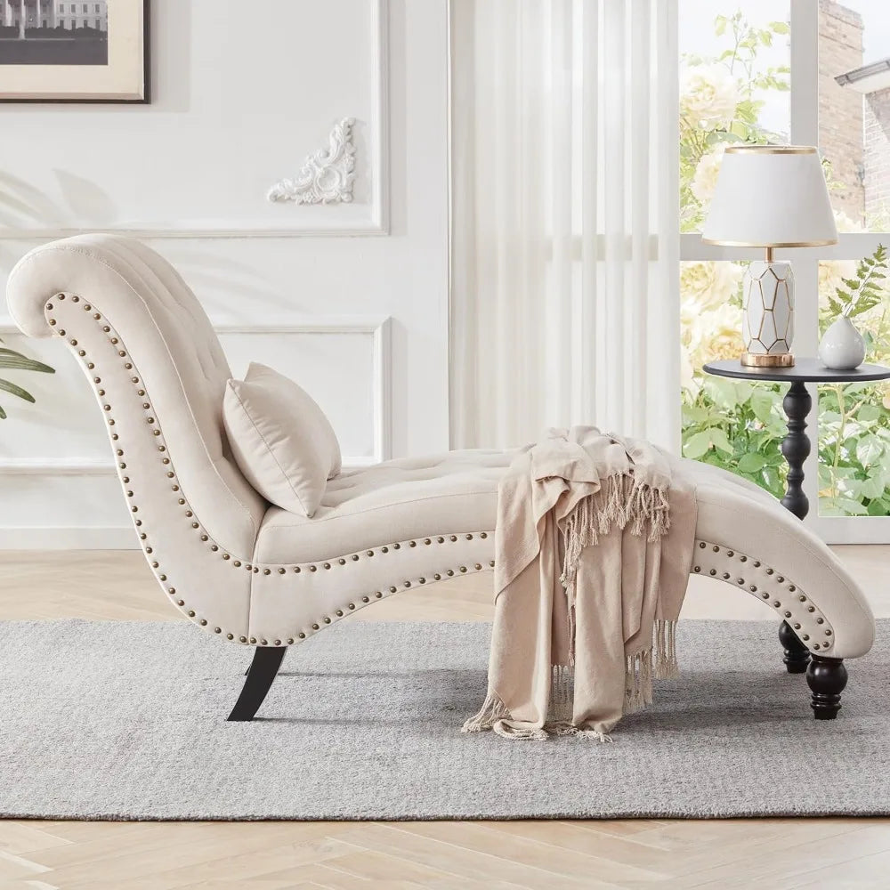 Elegant Tufted Chaise Lounge