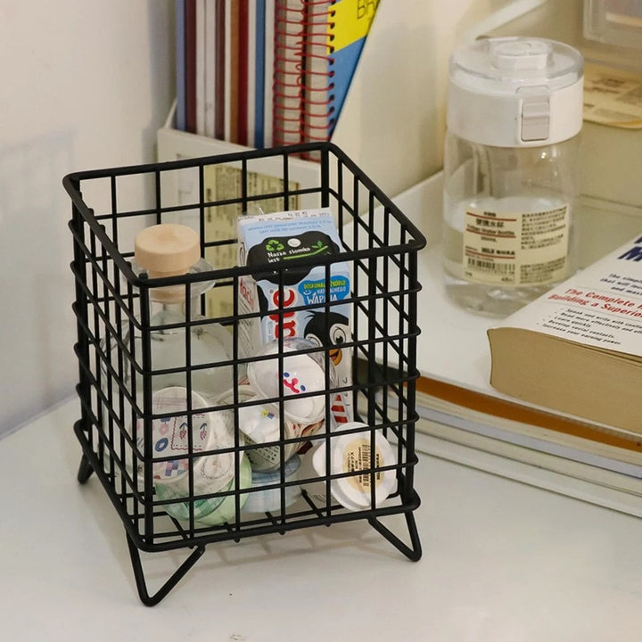 6 Colors Iron Storage Rack Desktop Book Pen Storage