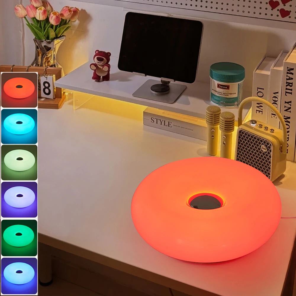 Bauhaus Donut Bedside Lamp with USB Plug