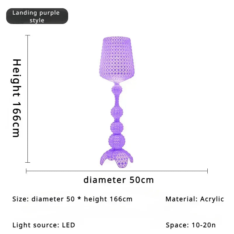 VetroGlow Goblet Floor Lamp – Italian Designer LED Light