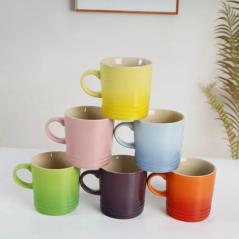 GradientGlow Nordic Macaron Mugs