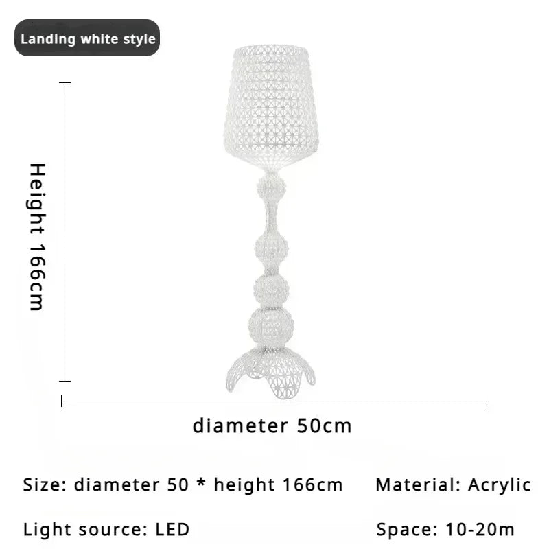 VetroGlow Goblet Floor Lamp – Italian Designer LED Light