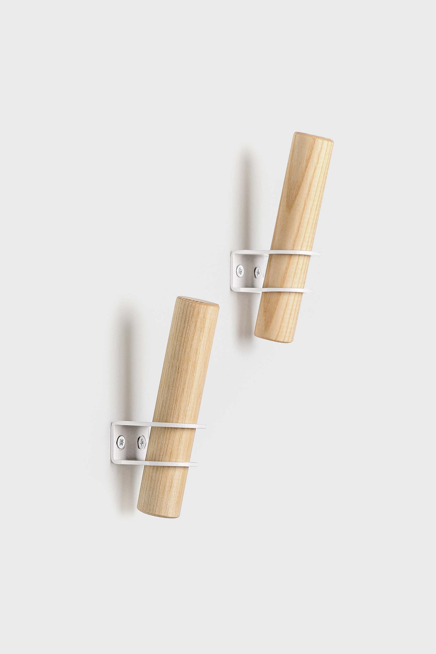 Torch Wooden Hook Rack