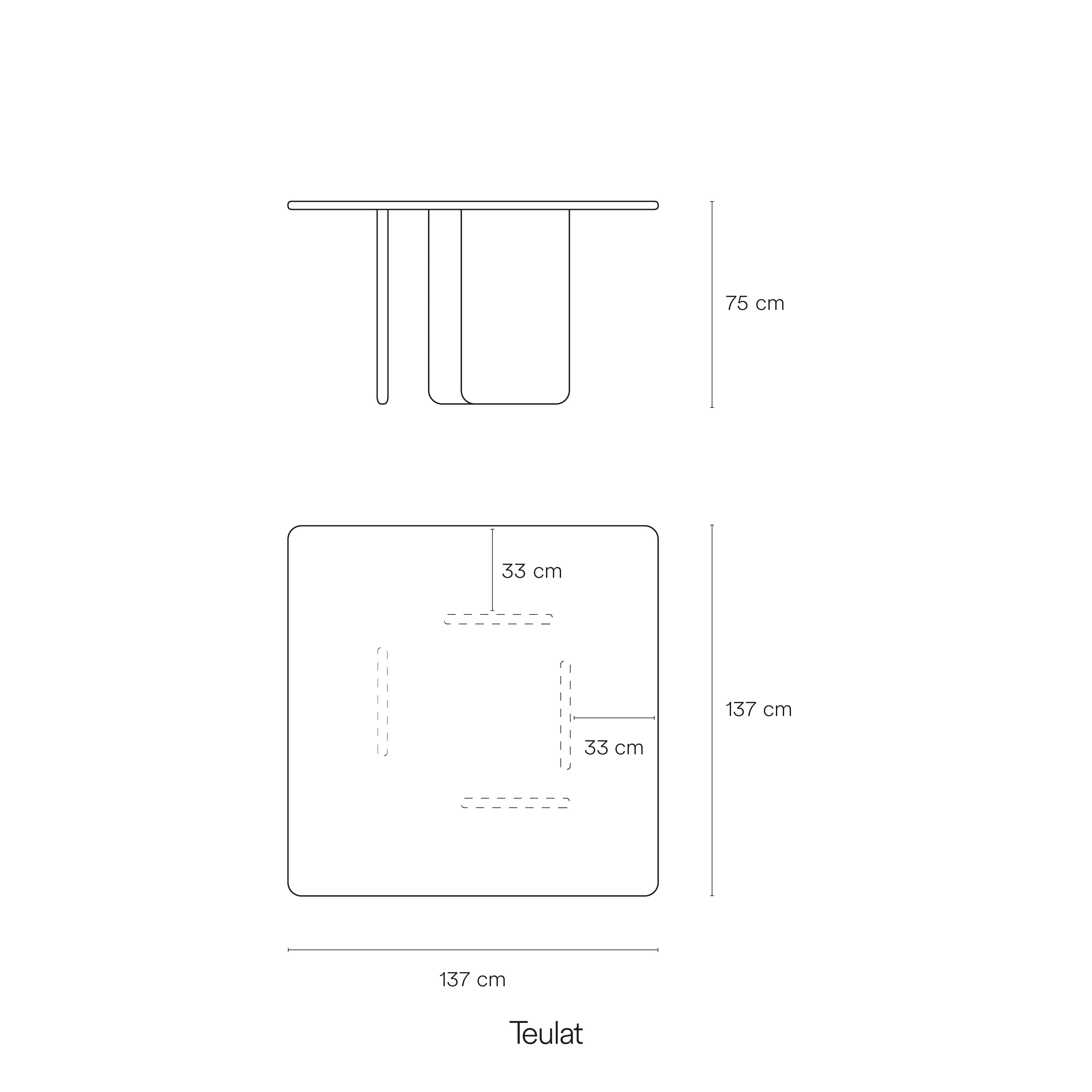 Square Table Arq Light Natural