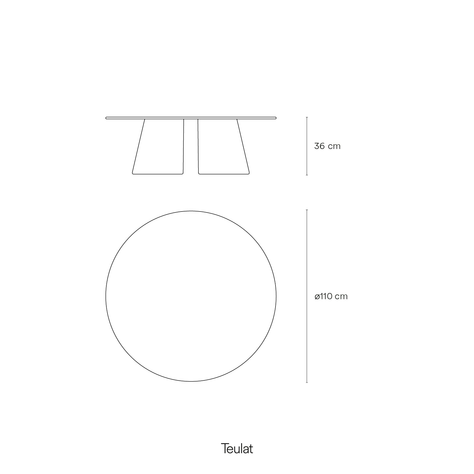 Round Coffee Table Cep 110Cm Natural