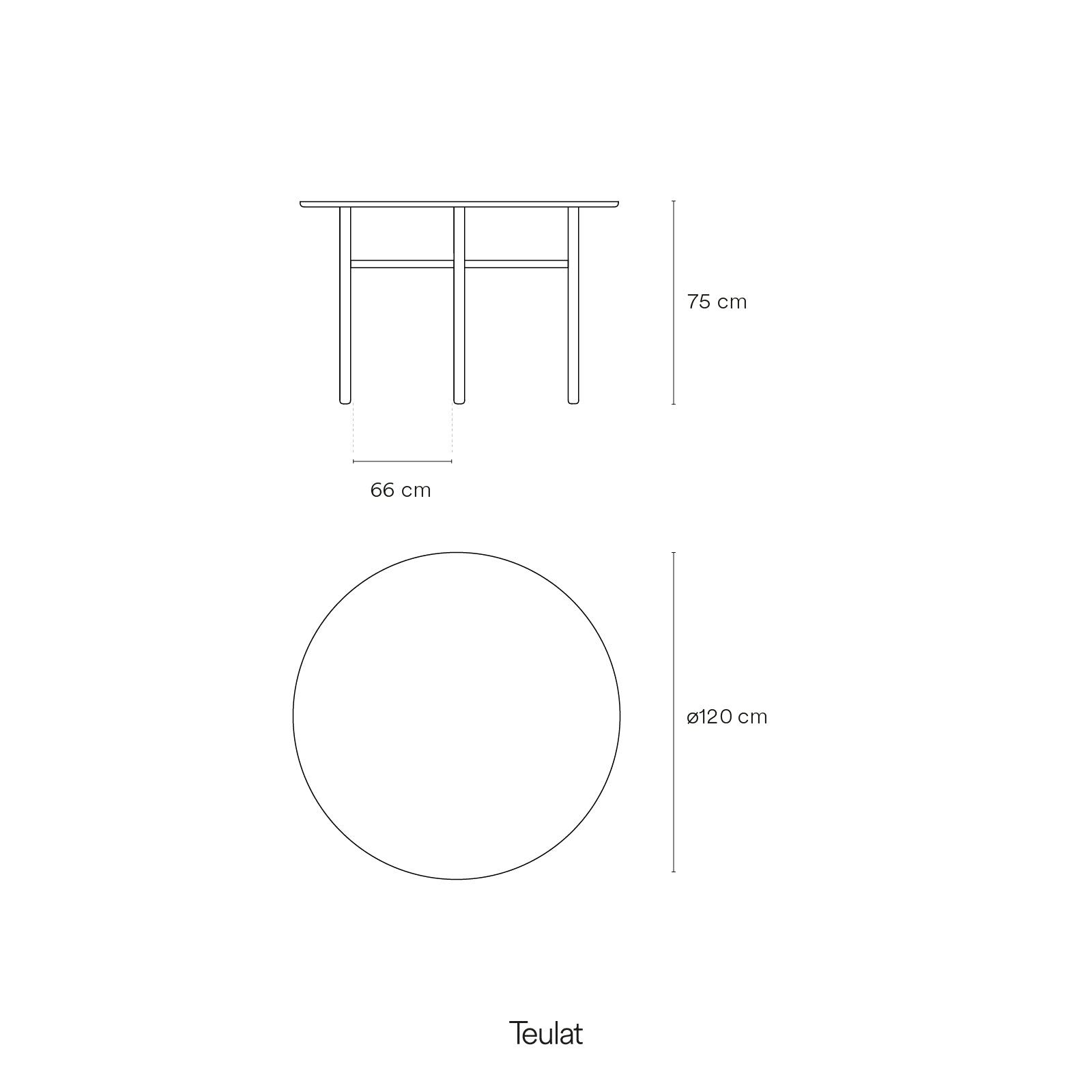 Round Table Junco 120Cm Light Natural
