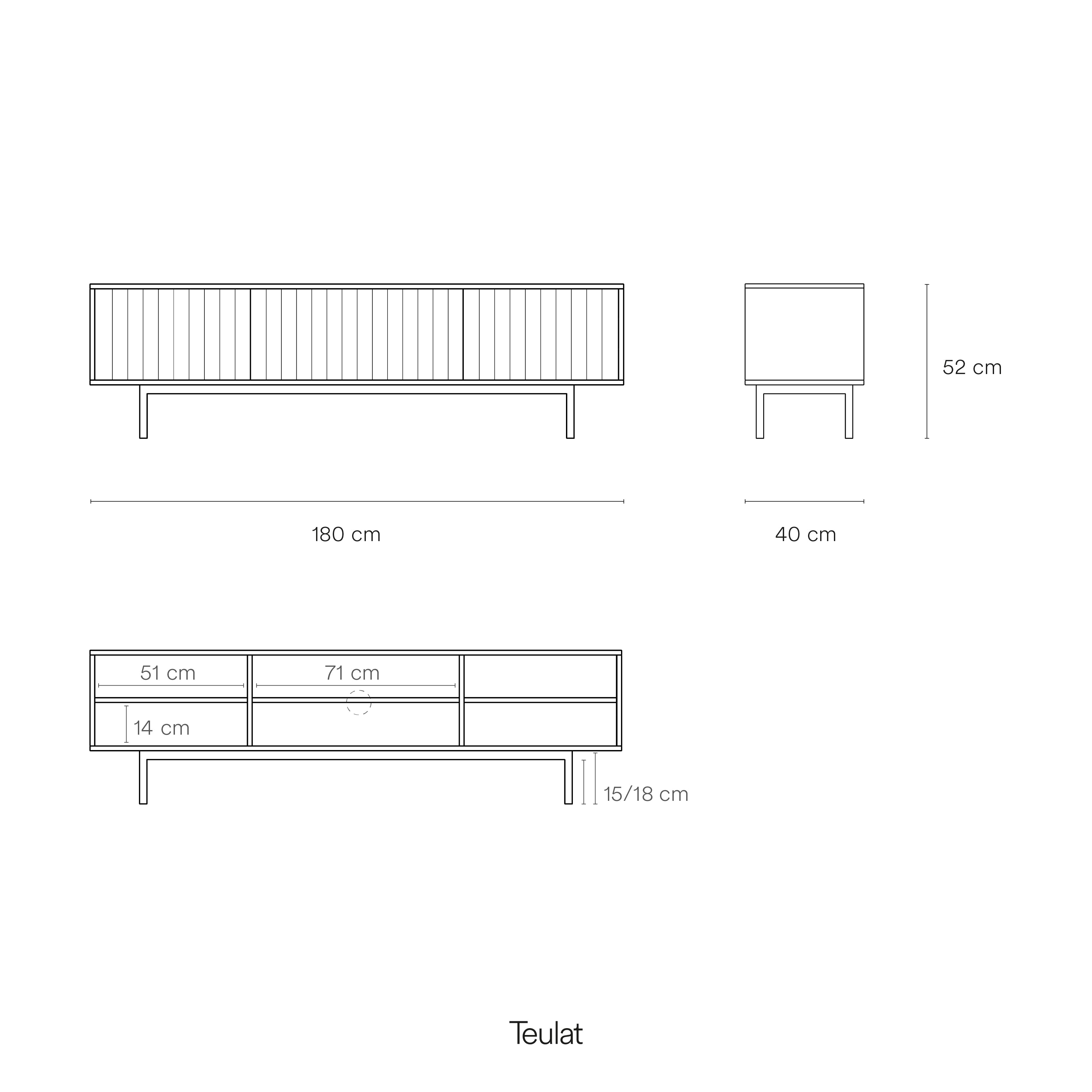 Tv Cabinet Sierra 3D Black