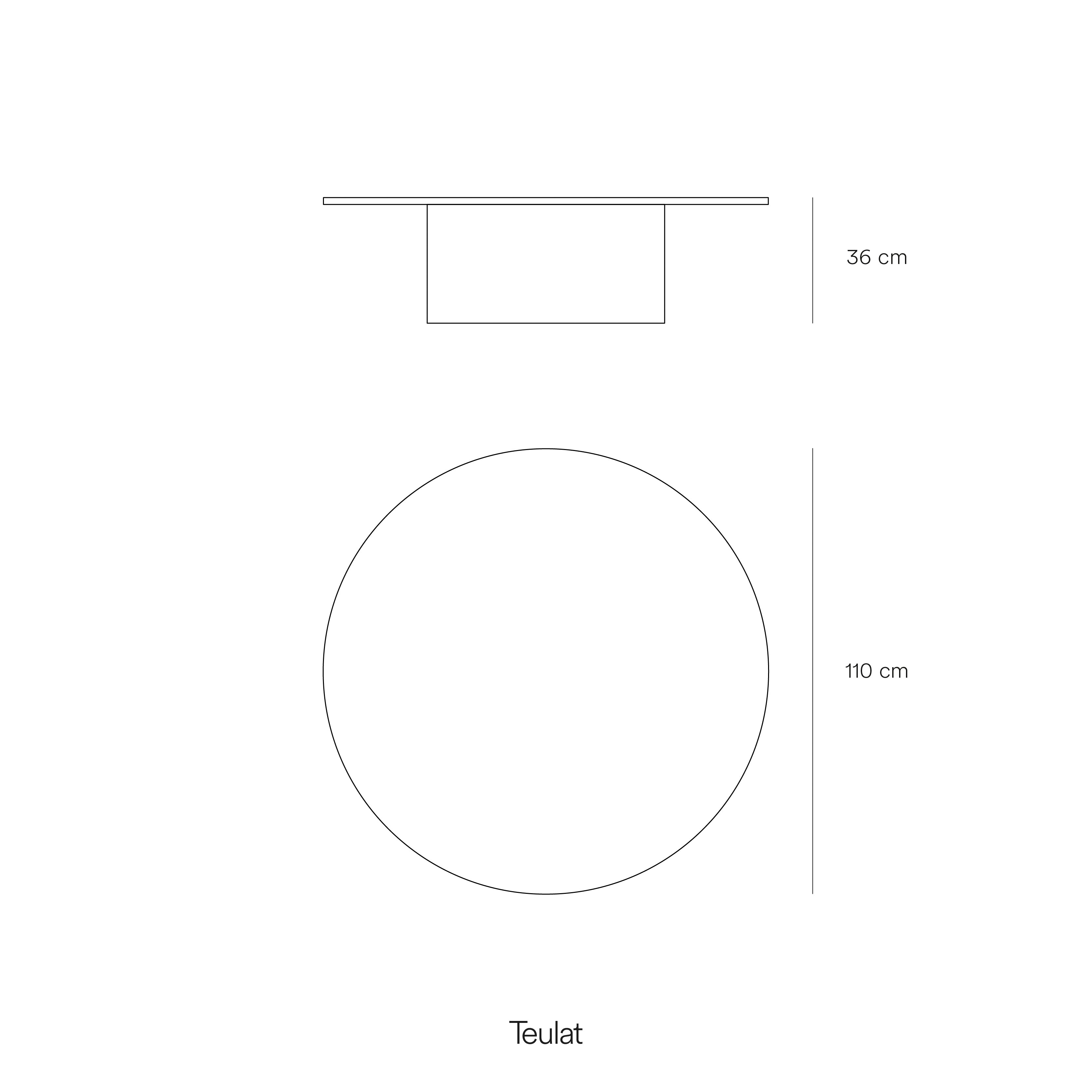 Round Coffee Table Totem 1100X1100 Sand