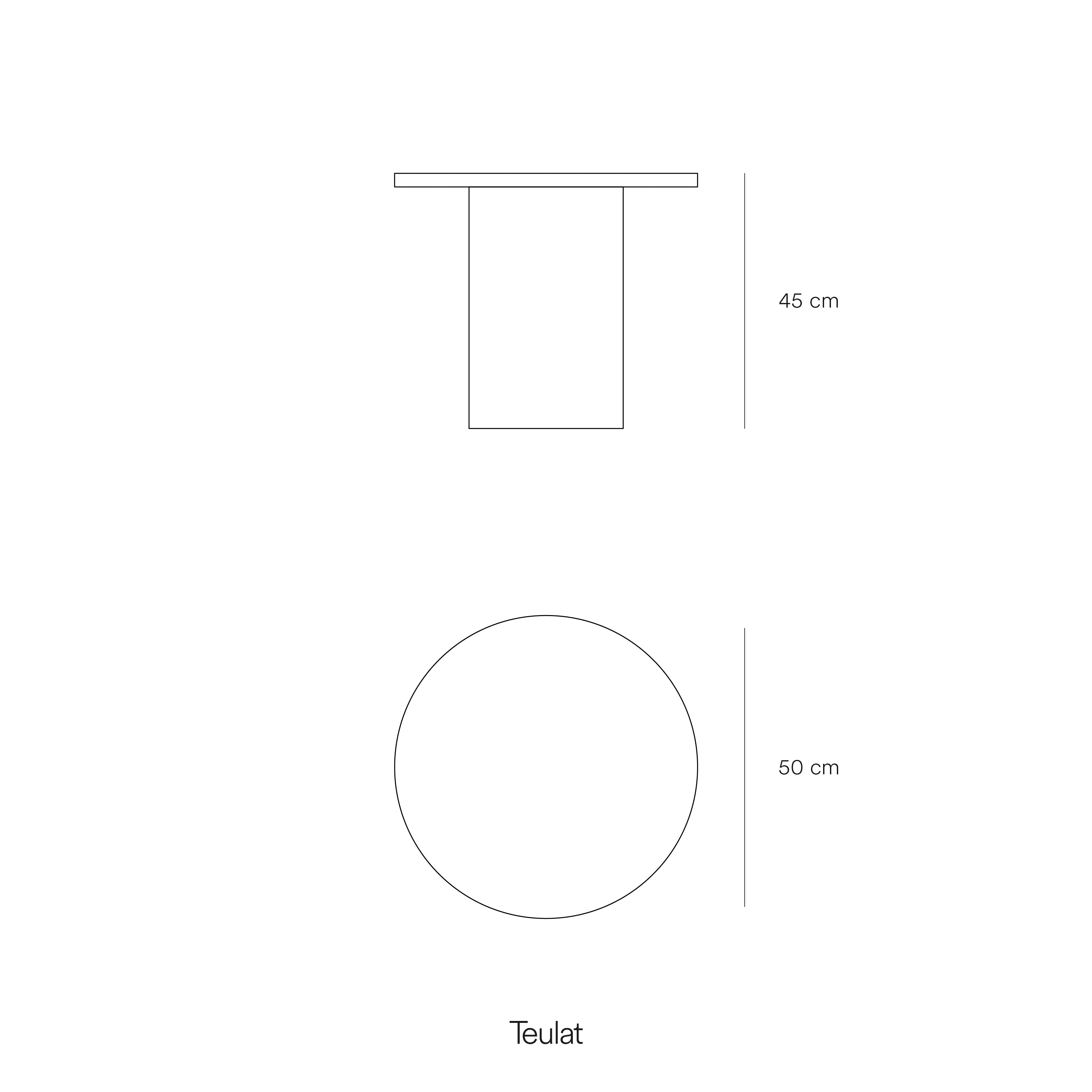 Side Table Totem 500X500 Anthracite Gray