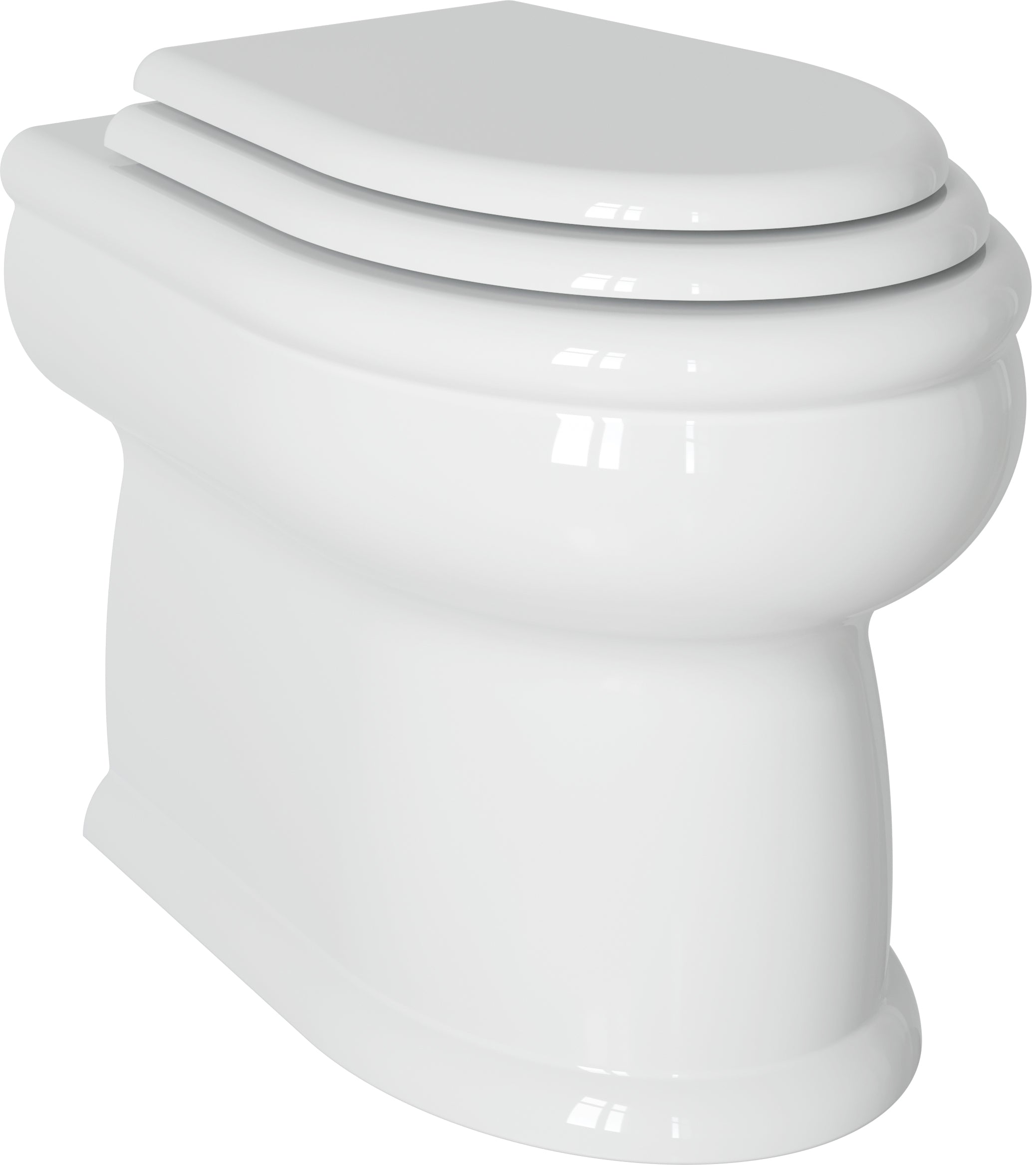 Romantica White Ceramic Floor Mounted Toilet - Modern WC with Dual Outlet Design